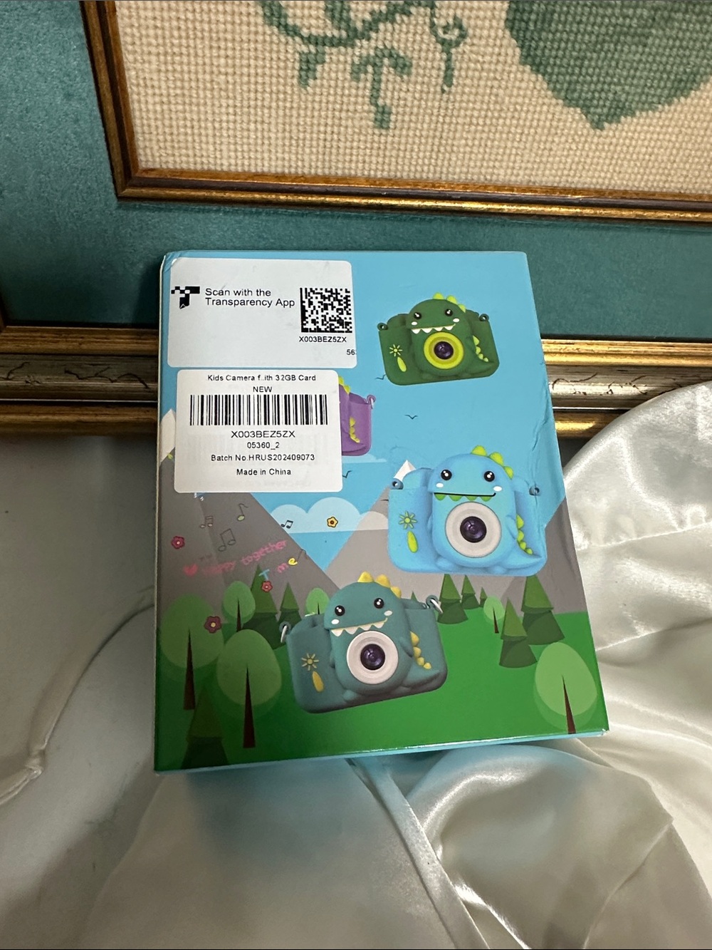 Kids Digital Camera - Blue Cute Dinosaur Design